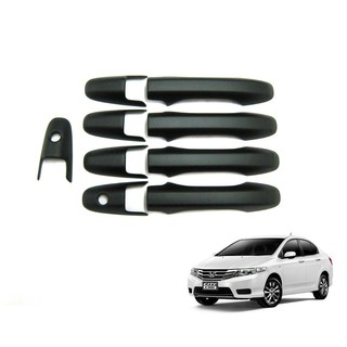 (1ชุด) ครอบมือเปิดประตู รถเก๋ง ฮอนด้า ซิตี้ 2009-2013 สีดำด้าน HONDA CITY ครอบมือดึงประตู ครอบมือจับประตูรถยนต์ ราคาถูก