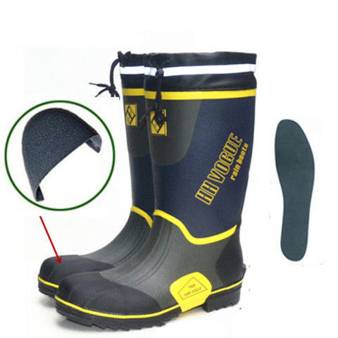 Safety Boots/รองเท้าบูทเซฟตี้หัวเหล็กและพื้นเหล็ก งานสวย คุณภาพดี วัสดุหนาทนทาน รองเท้าบูทเซฟตี้กันกระแทก รองเท้าบูทเซฟต
