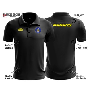 เสื้อโปโลแขนสั้น ผ้าไมโครไฟเบอร์ ลายทีมฟุตบอล Pahang Fa Travel Jersey DX2-Umb