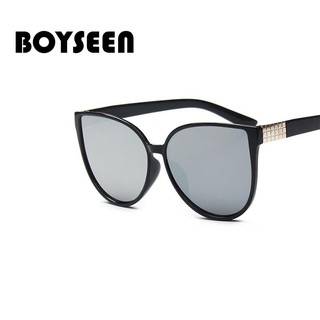 BOYSEEN สุภาพสตรีรุ่นใหม่ของเกาหลีวินเทจแว่นตากันแดดตาแมวมีสีสันสดใส 15939