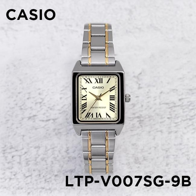 Casio แท้ศูนย์ 100% นาฬิกาข้อมือ ผู้หญิง รุ่น LTP-V007 Ltp-v007D LTP-V007G สายหนังแท้ (กล่องขาว) ประกันศูนย์ 1 ปี