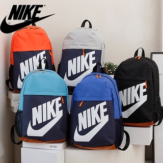 Nike Backpack กระเป๋าความจุขนาดใหญ่ผู้หญิงและผู้ชายกระเป๋าเป้สะพายหลังกีฬาลำลอง