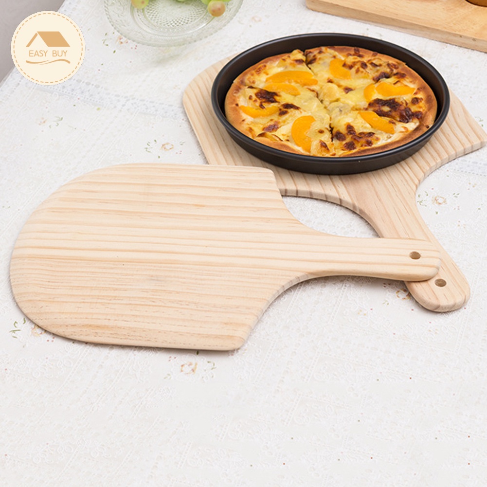 Bill F Since 1983 Acacia Wood Pizza Board/Serving Tray,Pizza Paddle Chopping Board Baking Shovel Cake Lifter for Moving Pizza Cookies Pie Cakes Bread 15.4 x 9.8 x 0.6 Inch 