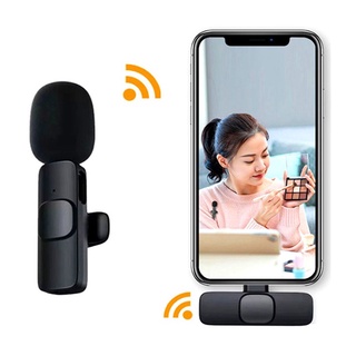 Wireless Lavalier Microphone Portable Live Broadcast Mic for iPhone Android