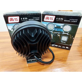 สปอรไลท์LEDกลม4"9เม็ด"เลนลูกแก้วใช่ได้ตั้งแต่9-32V#LM1401(TS)สีขาว