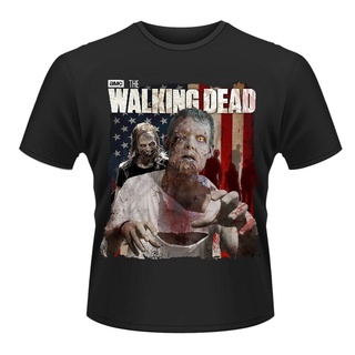 เสื้อยืดคอกลมcrew neckThe Walking Dead zombie เสื้อยืดแขนสั้นกีฬา Oversize คลาสสิกเสื้อยืดผู้ชายของขวัญวันเกิดS-4XL