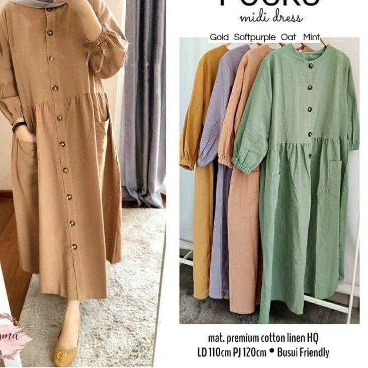 Booming Pocku Midi Dress