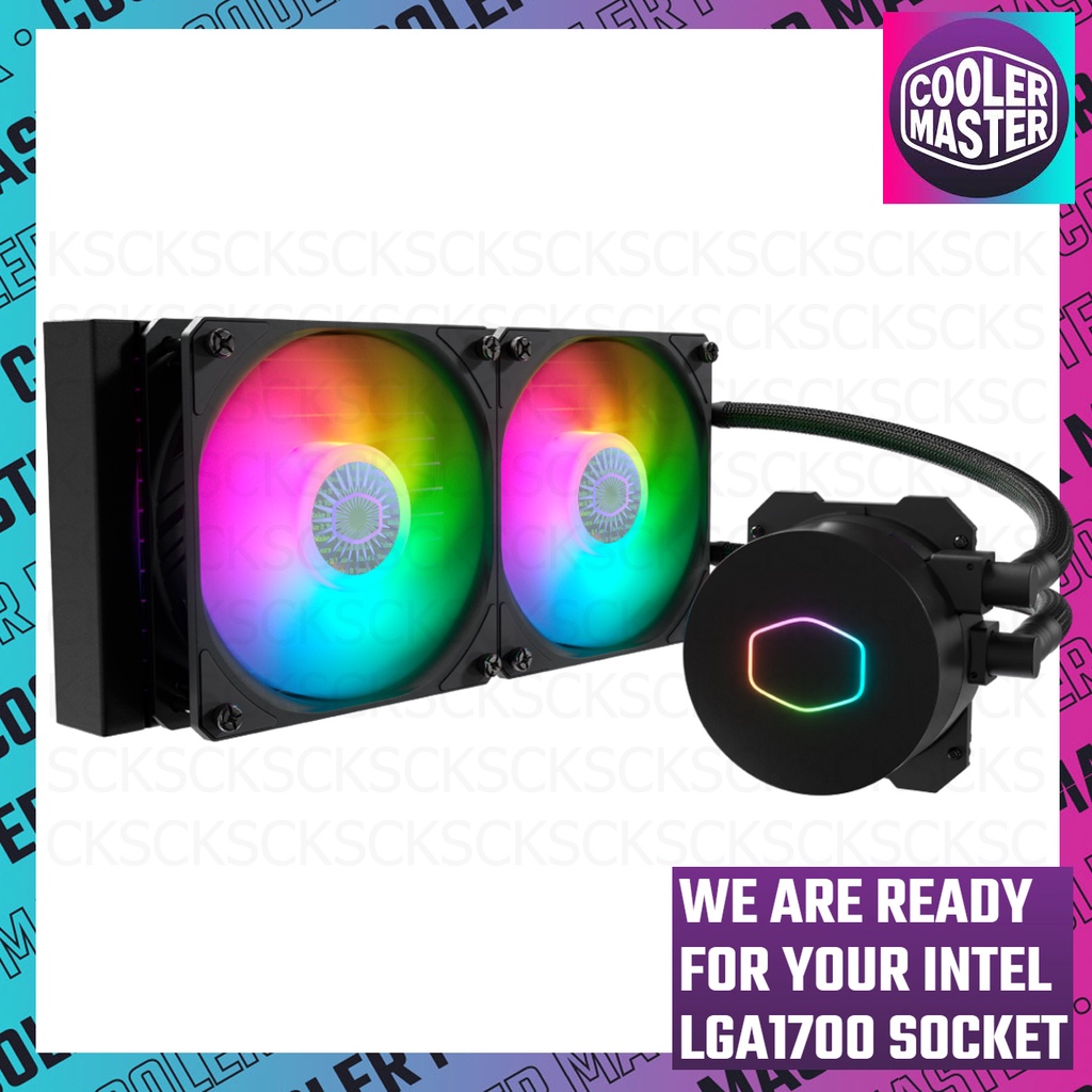 Intel Gen12 LGA1700 Ready CoolerMaster MasterLiquid ML240L ARGB V2 Liquid CPU Cooler # ชุดน้ำปิด Cooler Master ML240
