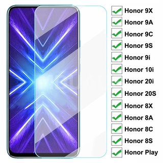 ฟิล์มกระจกนิรภัยกันรอยหน้าจอ HD 9H สําหรับ Huawei Honor 9X Pro 9X Lite 9C 9S 9A 8X Max 8A 8C 8S Honor 9i 10i 20i 20s Play