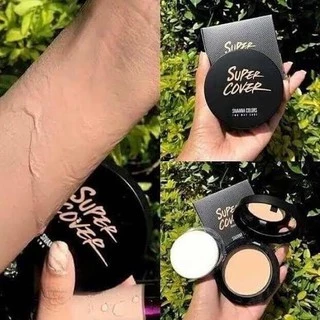 HF201 แป้งพัฟผสมรองพื้น Sivanna Colors Super Cover Two Way Cake Powder ปกปิด คุมมัน 10g