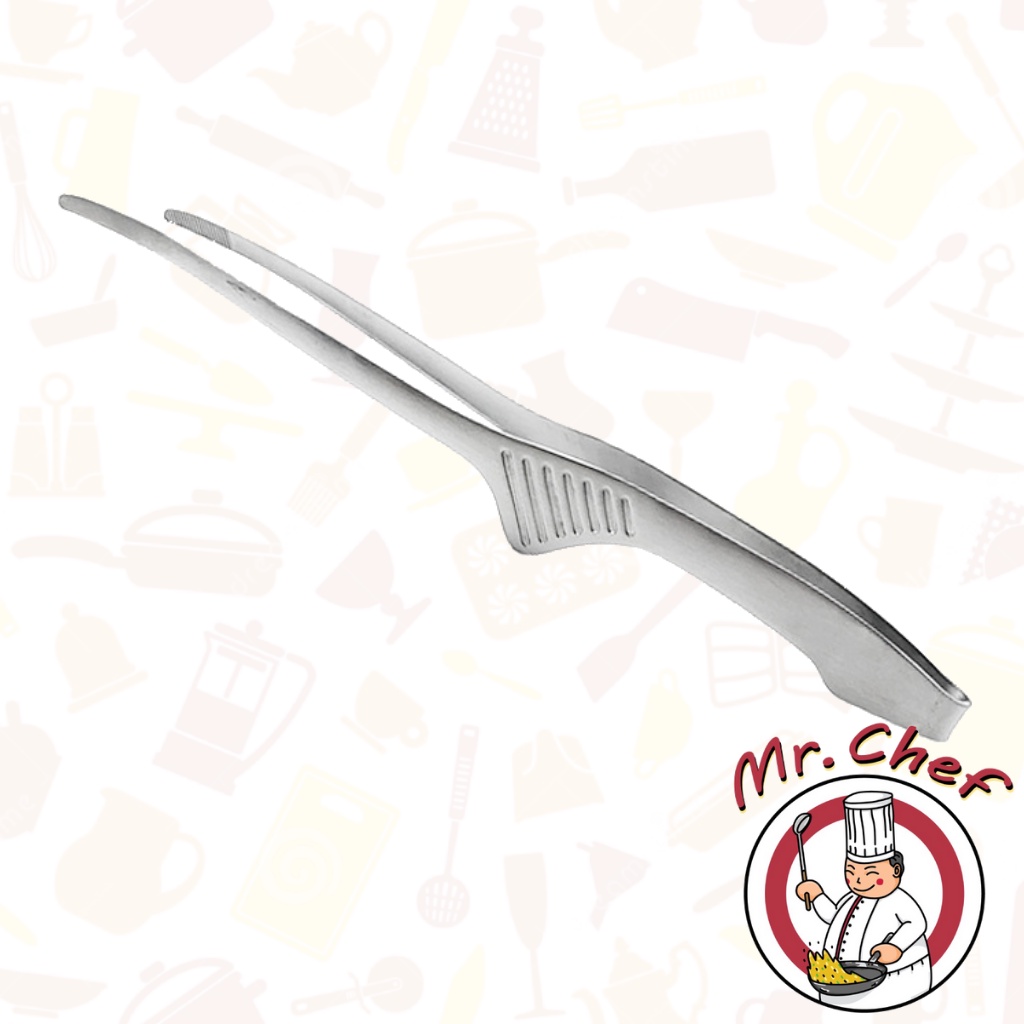Mr.Chef [พร้อมส่ง] ที่คีบเนื้อ 9.5นิ้ว และ 11 นิ้ว สแตนเลส สำหรับ เนื้อย่าง อาหารทะเล ปิ้งย่าง แข็งแรง ทนทาน ไม่เกิดสนิม
