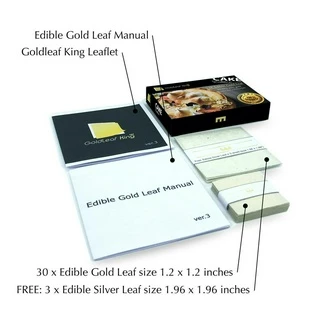 ✨ ทองคําเปลวแท้ 24K 100% ไซส์ 3x3ซม 30 แผ่น ✨ ขนาดเล็ก-กลาง ใช้งานได้หลากหลาย ราคาส่ง ✨ คัดทุกแผ่น ✨