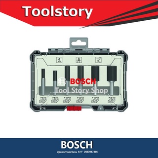 Bosch ดอกเราเตอร์ 1/4นิ้ว กัดตรง 6IN1