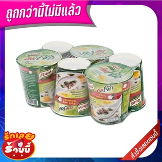 คนอร์คัพ โจ๊กกึ่งสำเร็จรูป รสหมูสาหร่าย 35 กรัม x 6 ถ้วย Knorr Cup Jok Pork Seaweed 35 g x 6 Cups