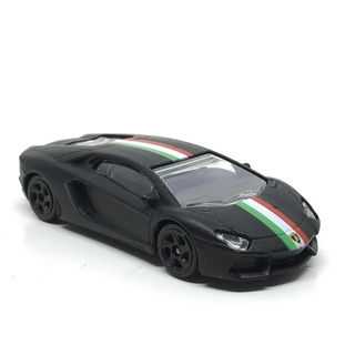 Majorette Lamborghini Aventador - Matte Black Color -  Italy Color stripe /Wheels 5SVB /scale 1/64 (3 inches) no Package