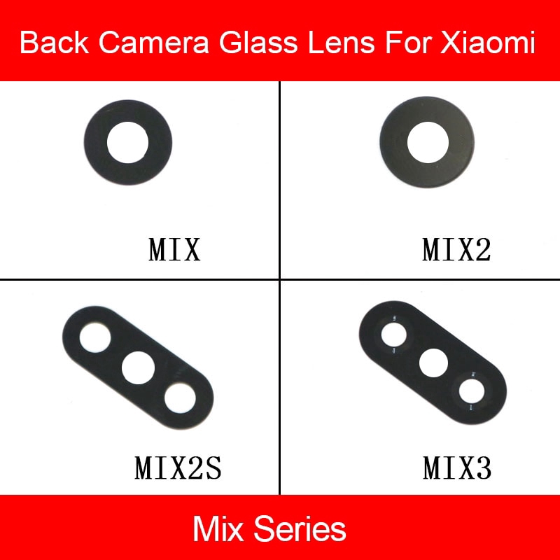 Xiaomi Mi Mix 2 2S / Mi Mix 3 กล้องหลังหลักเลนส์กระจกกล้องด้านหลังฝาครอบอะไหล่เปลี่ยนโทรศัพท์