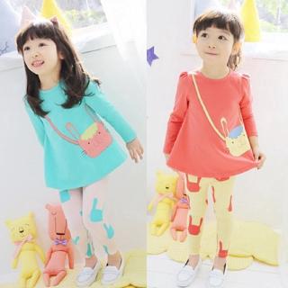 Kostum Anak lengan panjang Shirt + Pants 2pcs Set Katun เสื้อผ้าเด็กผู้หญิง เสื้อผ้าเด็ก