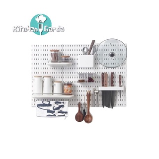 ชั้นวางของ Plastic Pegboard and accessory ชั้นพลาสติก DIY เป็กบอร์ด เพกบอร์ด ชั้นแขวนผนัง ชั้นติดตู้เย็น