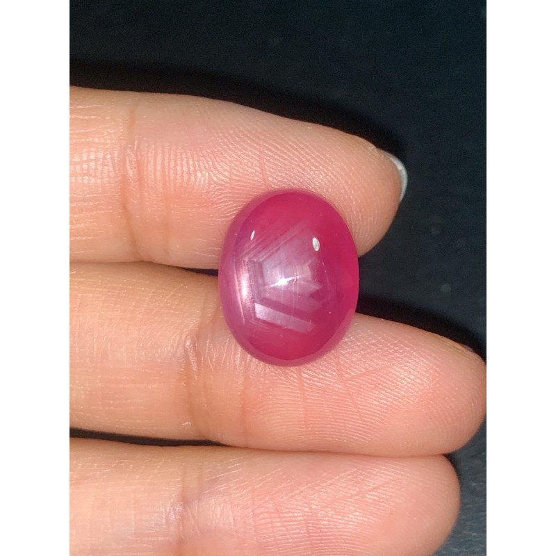 ธนาภรณ์✨GSH00353 พลอยทับทิม เนื้อแก้ว สีชมพู ลายคอรันดัม 10.25 กะรัต