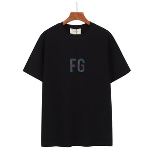 fear of god เสื้อยืดลําลองแฟชั่นสําหรับ unisex ผ้าฝ้ายแขนสั้นพิมพ์ลายคลาสสิค 1