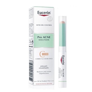 Eucerin Pro ACNE SOLUTION CORRECT &amp; COVER Stick​ 2กรัม คอนซีลเลอร์ปิดสิว สิวแห้ง