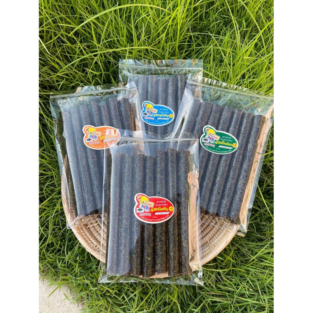 สาหร่ายอบกรอบ 4 รสชาติ (วัตถุดิบนำเข้าจากเกาหลี100%) Roasted Seaweed 4 flavors (100% imported from K