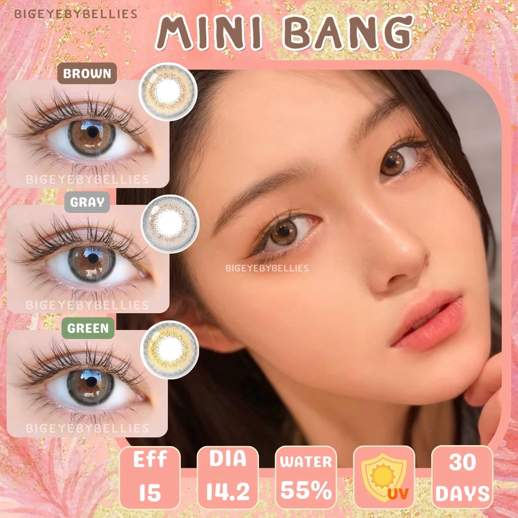🔥 คอนแทคเลนส์ ✨ขนาดมินิ✨ Mini Bang (kittykawaii) Brown/Gray/Green