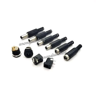 ราคาต่อ 1ตัว 👉👉 DC Jack 2.1MM. แจ็คดีซี ขนาด5.5x 2.1มิล ตัวผู้ และตัวเมียแบบต่อสาย เมียลงบอร์ด และเมียยึดแท่น