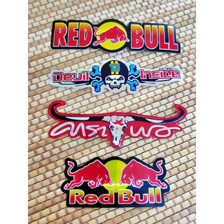 สติกเกอร์โลโก้ RED BULL คาราบาว สะท้อนแสง ตัวนูน ติดรถ  แต่งรถ รถมอเตอร์ไซค์ รถซิ่ง รถแข่ง  *1 ชุด 4 ชิ้น 4 แบบ*