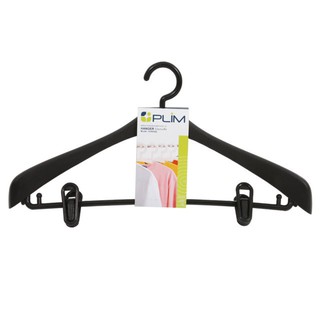 ไม้แขวนเสื้อ ตากผ้า ไม้แขวน ไม้แขวนเสื้อสูท HHG002-B ดำ PLIM SUIT HANGER HHG002-B BLACK PLIM