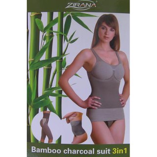 Zirana ชุดชั้นในกระชับสัดส่วน Bamboo Charcoal 3in1