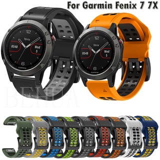 สายนาฬิกาข้อมือซิลิโคน 22 26 มม. สําหรับ Garmin Fenix 7X 7 6X 6 Pro Fenix 5X 5 Plus Forerunner 945