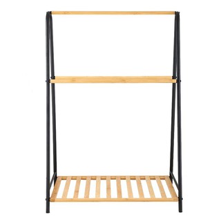 ราวพาดผ้า 3 เส้น มีชั้นวางของ PLIM CLOTHES RACK PLIM 3RAIL 1SHELF 58X36X85CM