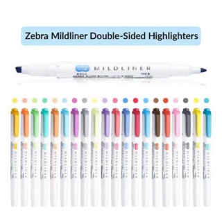 Zebra mildliner I ปากกาไฮไลท์ข้อความแยกขายด้ามเดี่ยวมีให้เลือก 20 สี