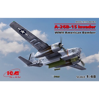 โมเดลประกอบ ICM Model 1/48 ICM48282 A-26B-15 Invader, WWII American Bomber