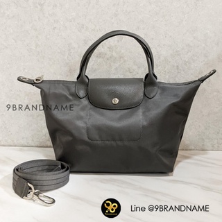 USED Long Champ Le Pliage Neo เทา สภาพดี Size S