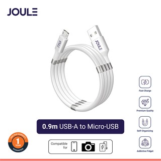 สายชาร์จมือถือแบบมีแม่เหล็กดูดยี่ห้อ Joule แบบ USB-A to Micro USB รองรับ 3A/2.1A Fastcharging ยาว 0.9 เมตร