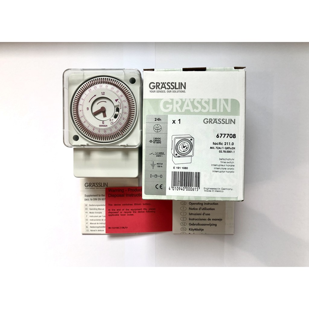 Grasslin Timer Switches ทามเมอร์ Grasslin รุ่น MIL72A/1 QRTUZH 230AC