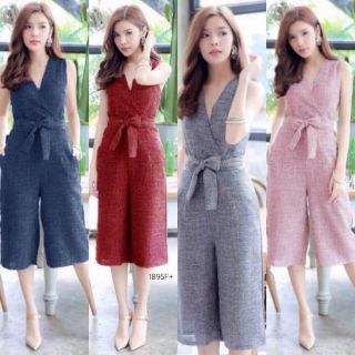 Jumpsuit 5 ส่วนผูกโบว์สุดเก๋