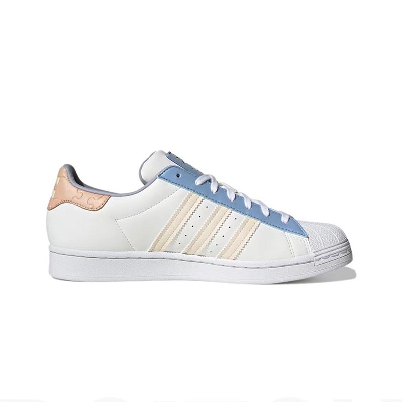 ☊Adidas originals Superstar Adidas shell head white and blue powder retro sneakers GZ3413