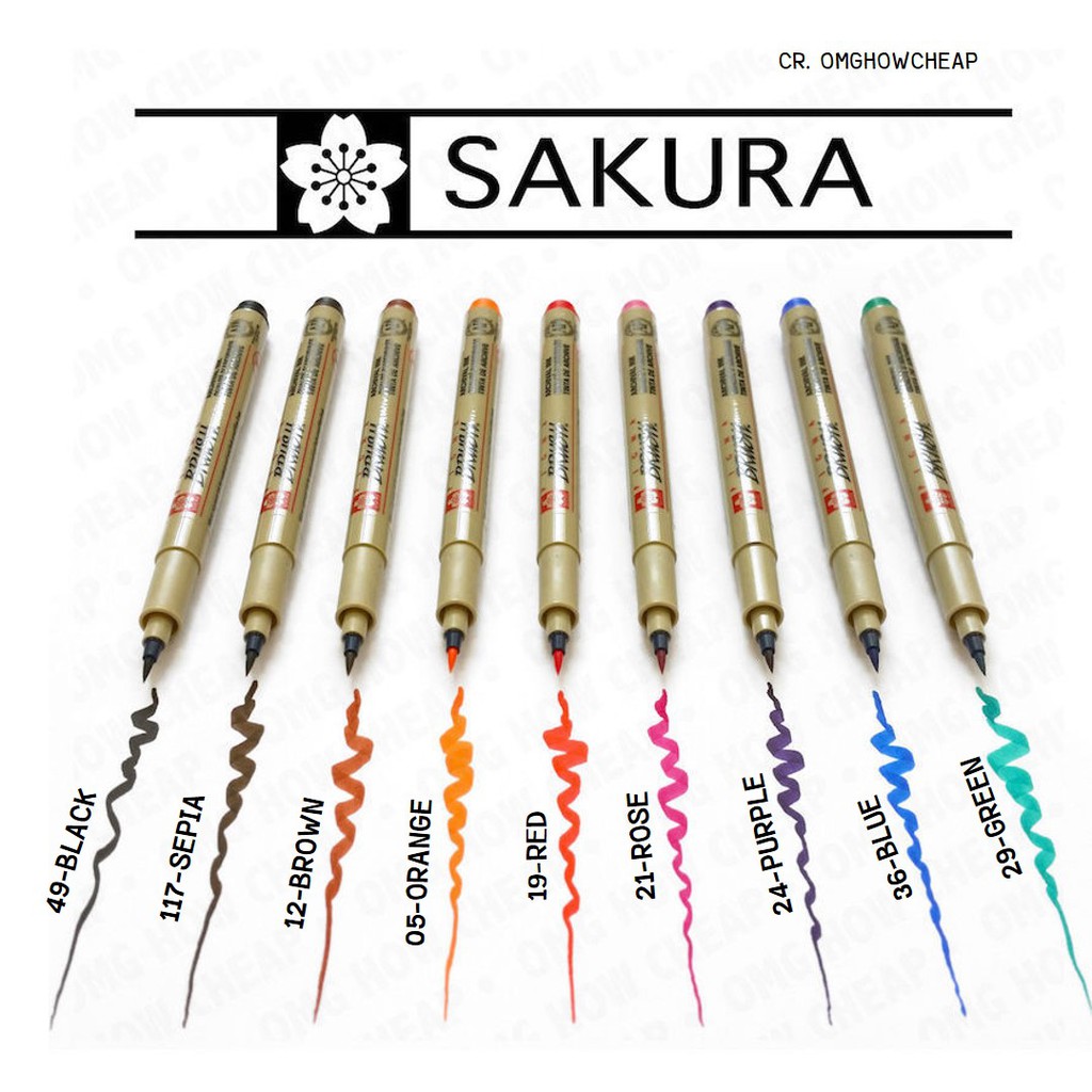 Sakura pigma brush I ปากกาพู่กันพิกม่า