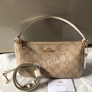 Coach พอช แท้ สีขาวอะไหร่ทองวิ้งจัด
