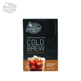 Amazon Valley Secret Cold Brew Coffee (กาแฟสกัดเย็น อเมซอน วัลเลย์ ซีเคร็ท) 105 กรัม (35กรัม x3 ซอง)