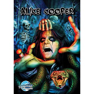 Alice Cooper 1 Magnet fridge Rock Band Music Metal  แผ่นแม่เหล็ก ติดตู้เย็น ของสะสม 5มิล วงดนตรี ของขวัญของฝาก ที่ระลึก