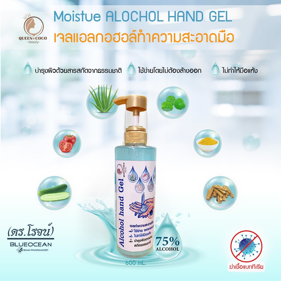 Alcohol Gel +75% Clean Care 600ml CLEAN CARE HAND SANITIZED GEL เจลแอลกอฮอล์ล้างมือ สำหรับทำความสะอาดมือ