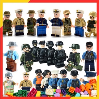 100PCS เลโก้เมือง Minifigures ชุดของเล่นตัวต่อของเล่นเลโก้บล็อกตัวต่อเพื่อนตำรวจดับเพลิงหมออาชีพนินจามหัศจรรย์อาคารรูปอิฐสำหรับเด็กก่อนวัยเรียนอายุ 3+ ของเล่นเด็กใช้ได้กับทุกยี่ห้อ