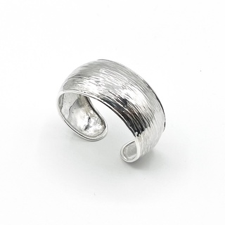 กำไลเงินลายเปลือกไม้ กำไลสวยๆ เงินแท้ 925 : DSP 925 Sterling Silver Hammered Cuff Bangle [GSPM0004]