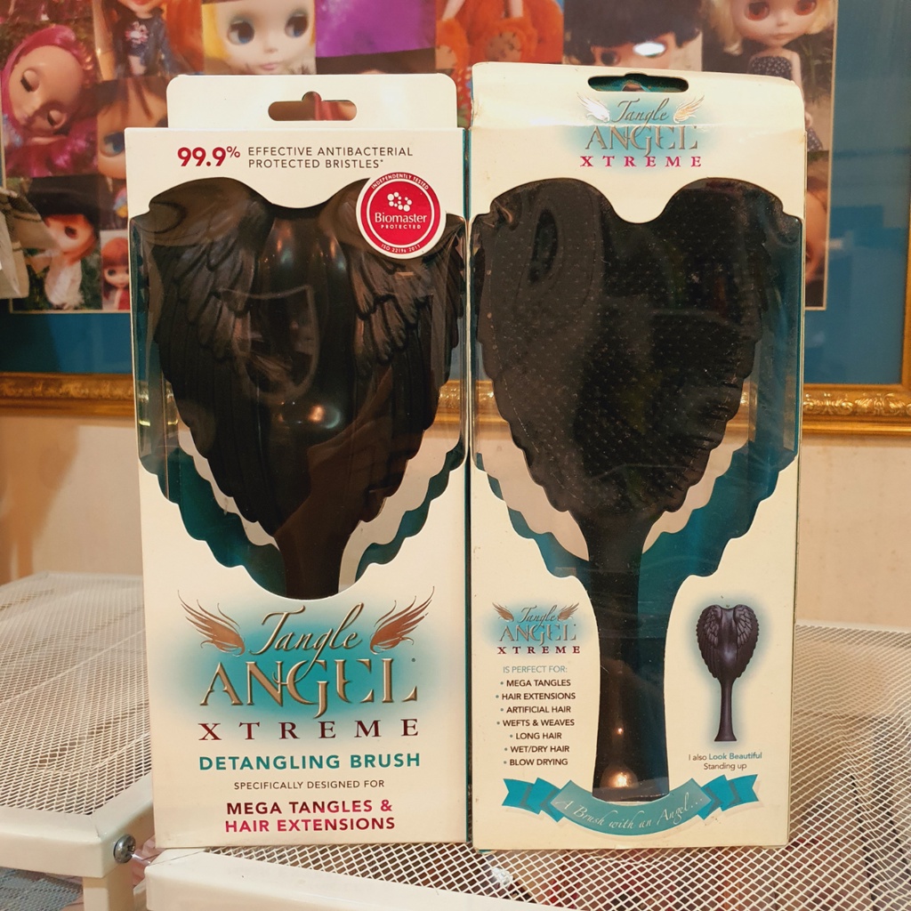 100% แท้ UK TANGLE ANGEL ANGLE COMB BRUSH HAIR XTREME EXTREME BLACK หวีนางฟ้า แทงเกิ้ล แองเจิ้ล ลดไฟ