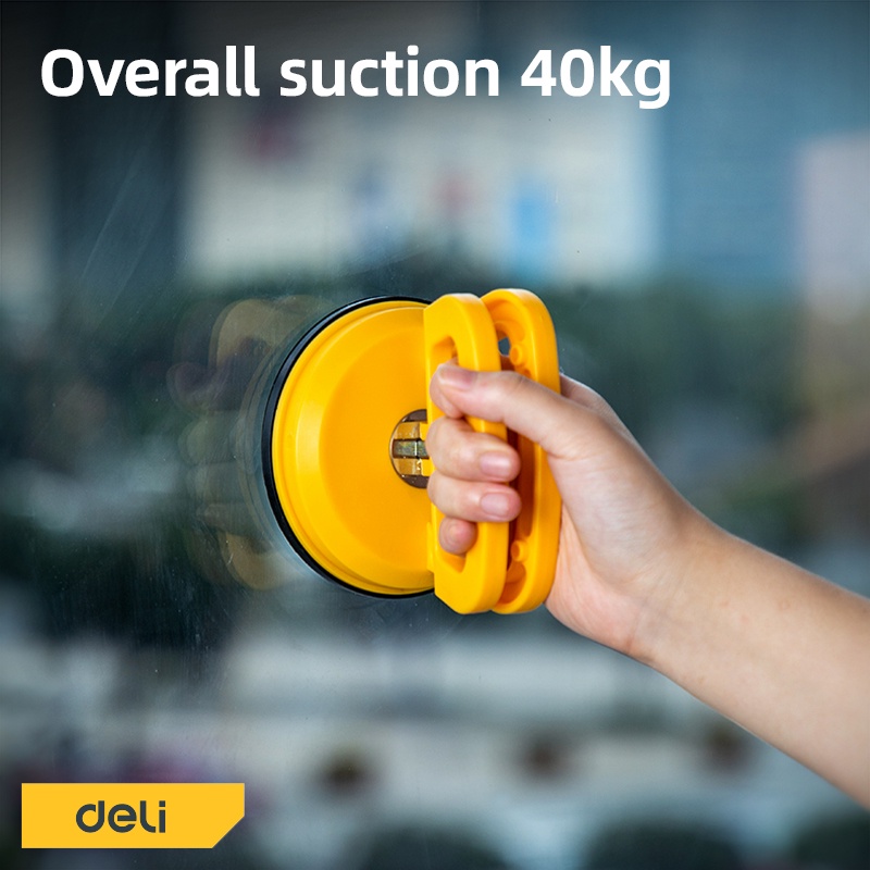 Deli ตัวดูดกระจก ยางดูดกระจก ที่ดูดกระจก 1 ตา รับน้ำหนักสูงสุด 20/40kg ตัวดูดติดกระจก ตัวดูดจับกระจก Glass Sucker - รูปที่ 3