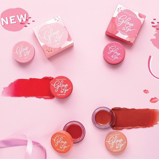 ลิปบาล์ม คิวท์เพรส โกลว์ ทู โก ทินท์เต็ด ลิป บาล์ม Cute Press Glow to Go Tinted Lip Balm